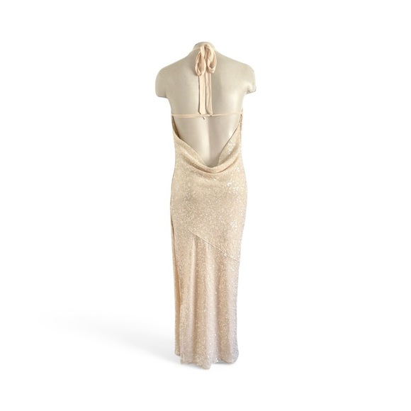 NWT MESHKI Blakely Halter Sequin Maxi Dress SZ M - Picture 6 of 14